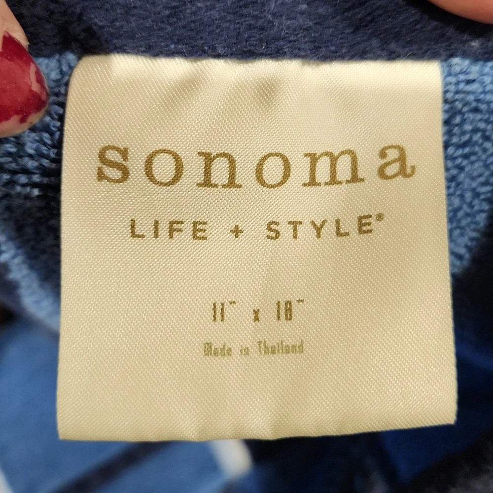 Sonoma Blue Embroidered Towels